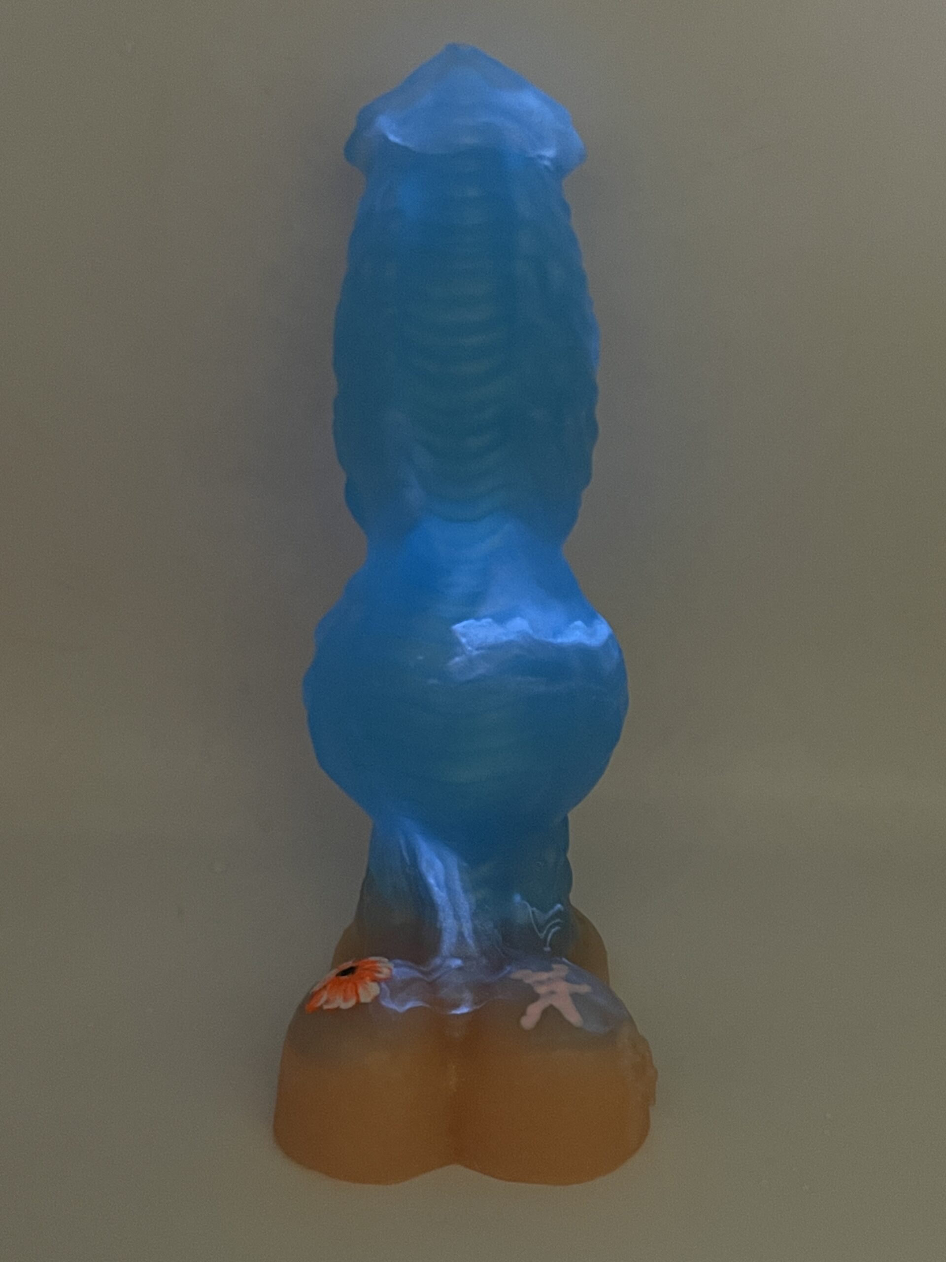 Monster Lucius 7 inch NEAR CLEAR 00-31 shore soft firmness color BAHAMAS BEACH with GLOW - Image 3
