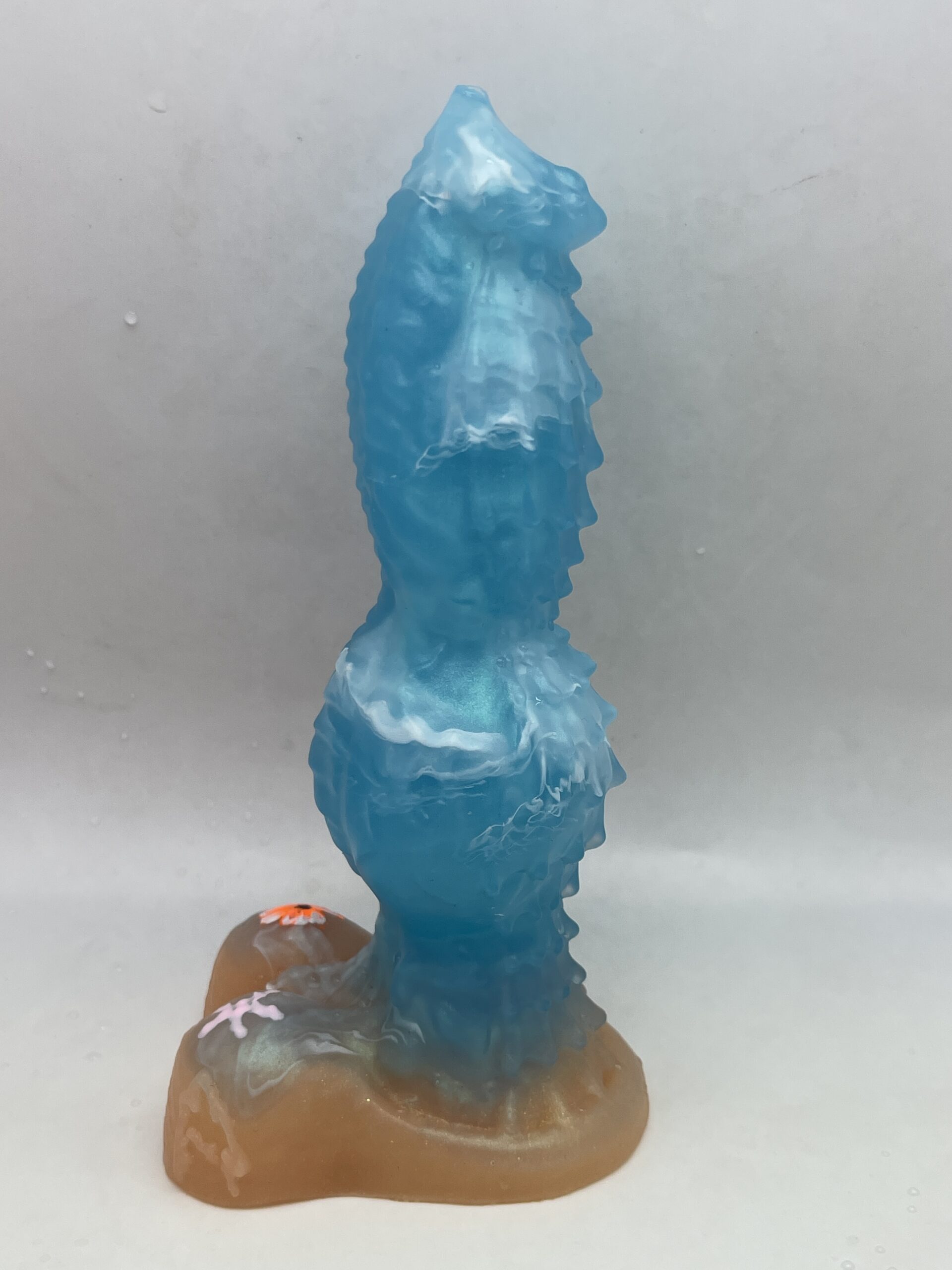 Monster Lucius 7 inch NEAR CLEAR 00-31 shore soft firmness color BAHAMAS BEACH with GLOW - Image 4
