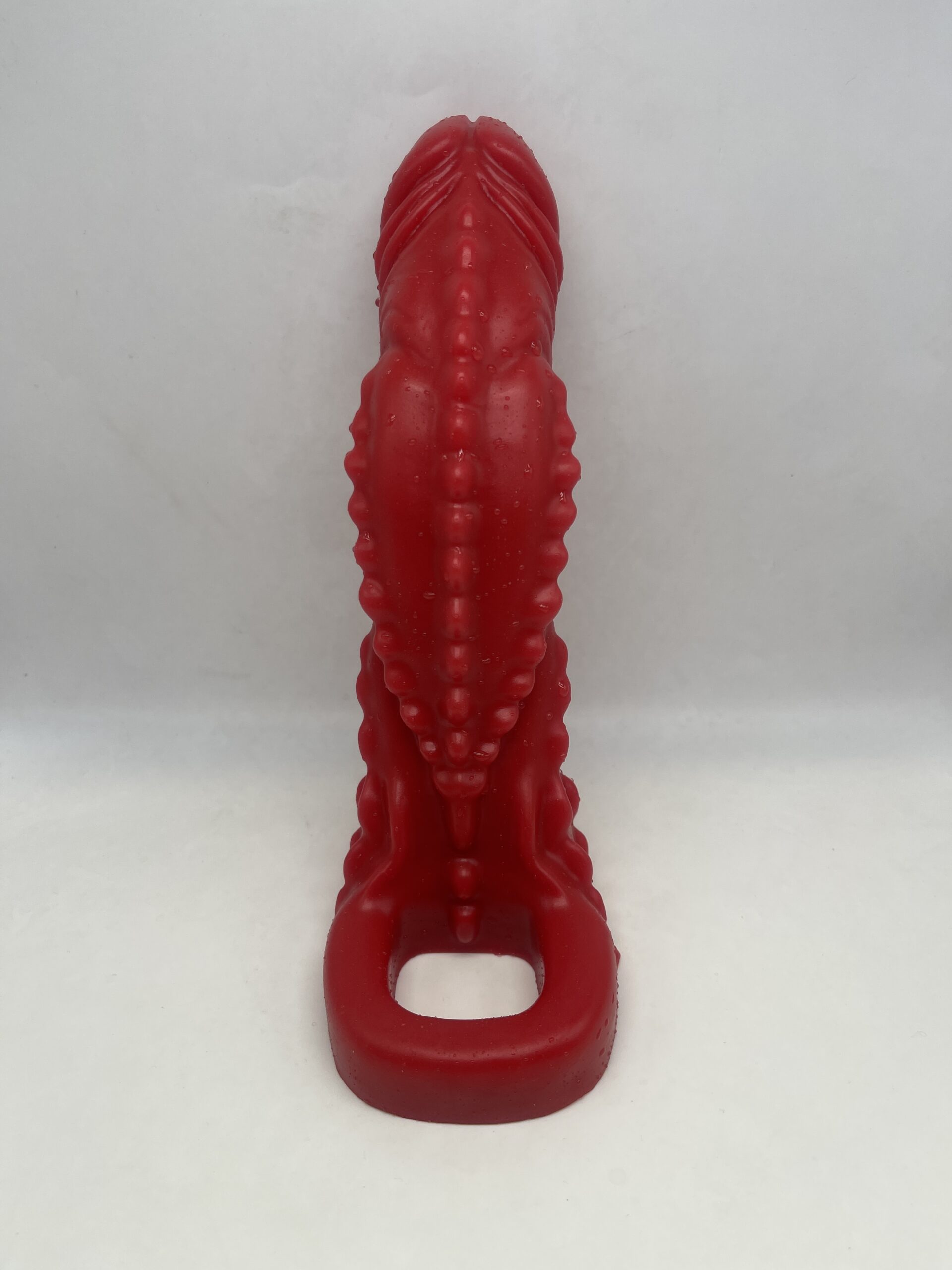 Sheath Demon Devil' 8.5 inch 00-50 medium firmness color FIRE RED with GLOW - FLOP