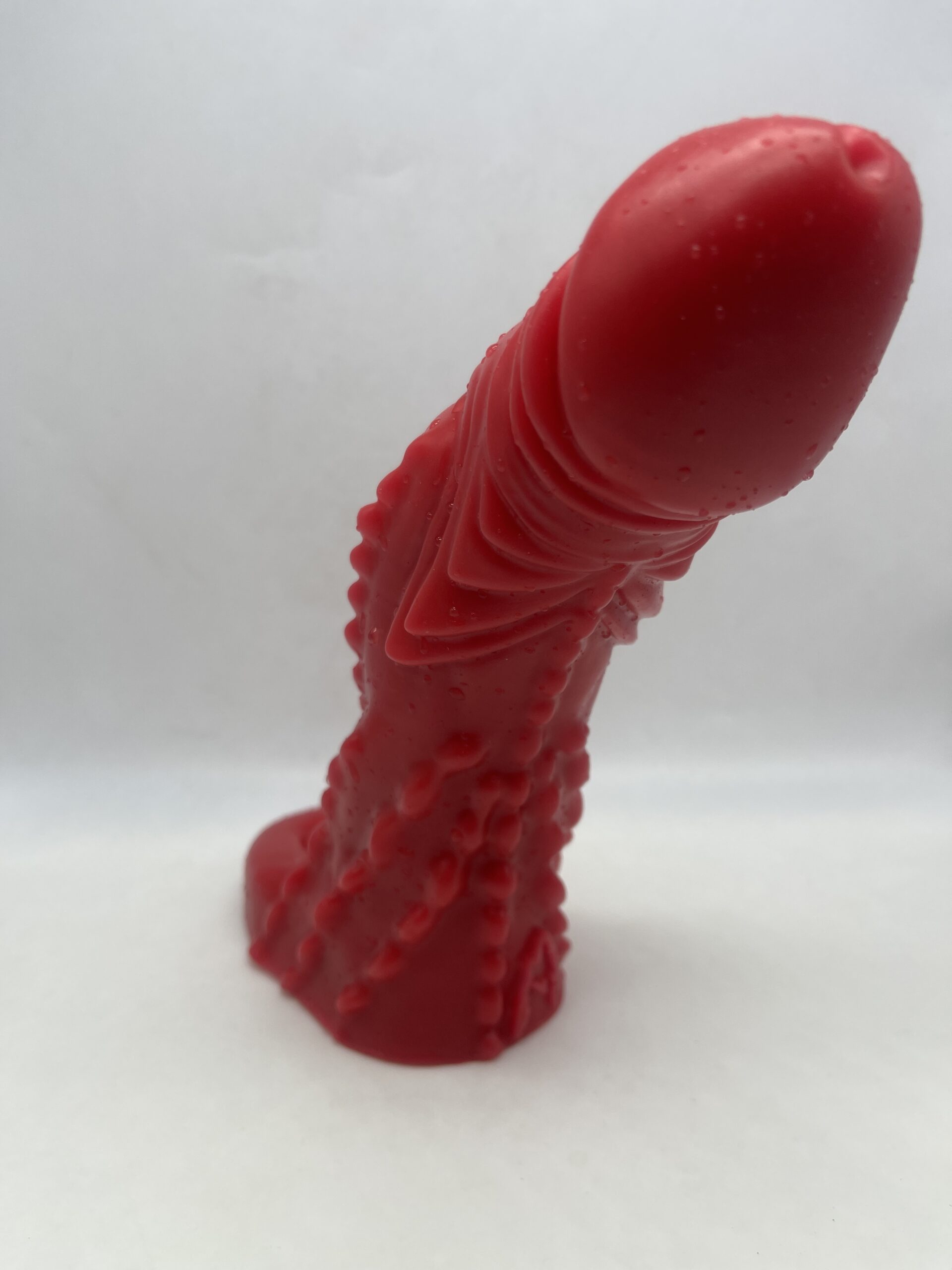 Sheath Demon Devil' 8.5 inch 00-50 medium firmness color FIRE RED with GLOW - FLOP - Image 4
