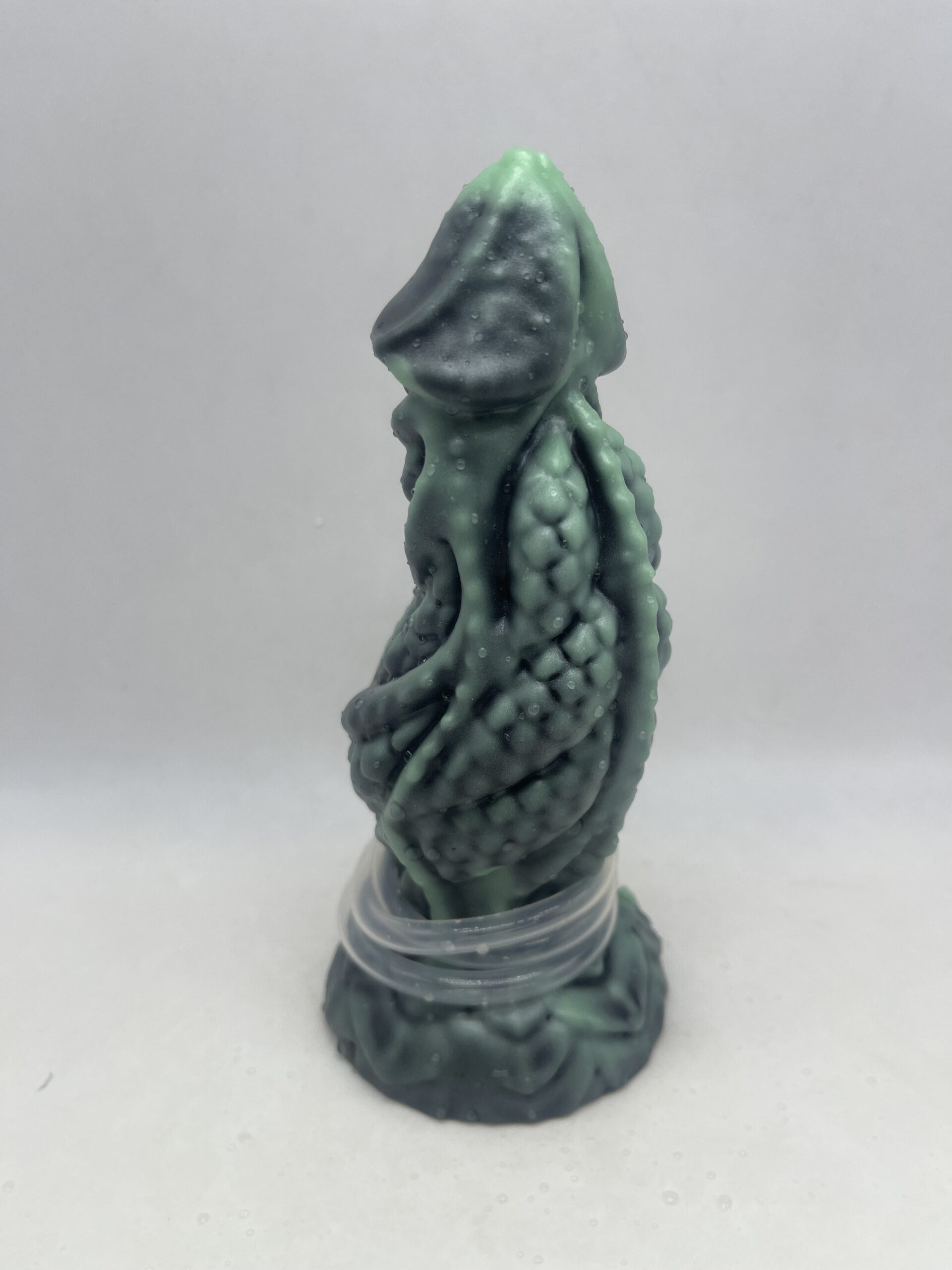 Dragon Grias 7 inch 00-30 shore soft firmness color SHINY GREEN with CUMTUBE - Image 5