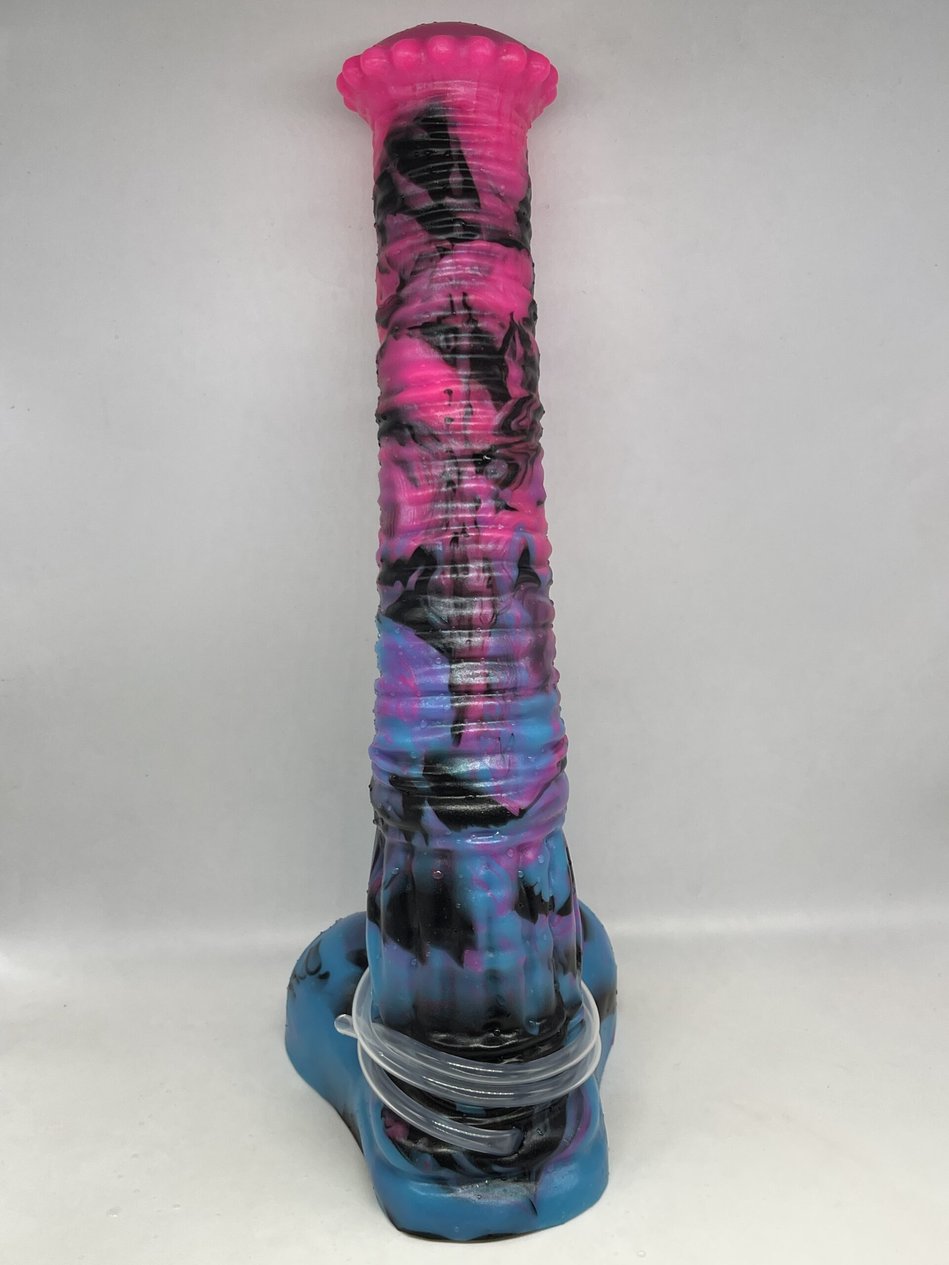 Horse Amur 14 inch 00-40 shore soft firmness with CUMTUBE color PINK-BLUE-ZEBRA - Image 6