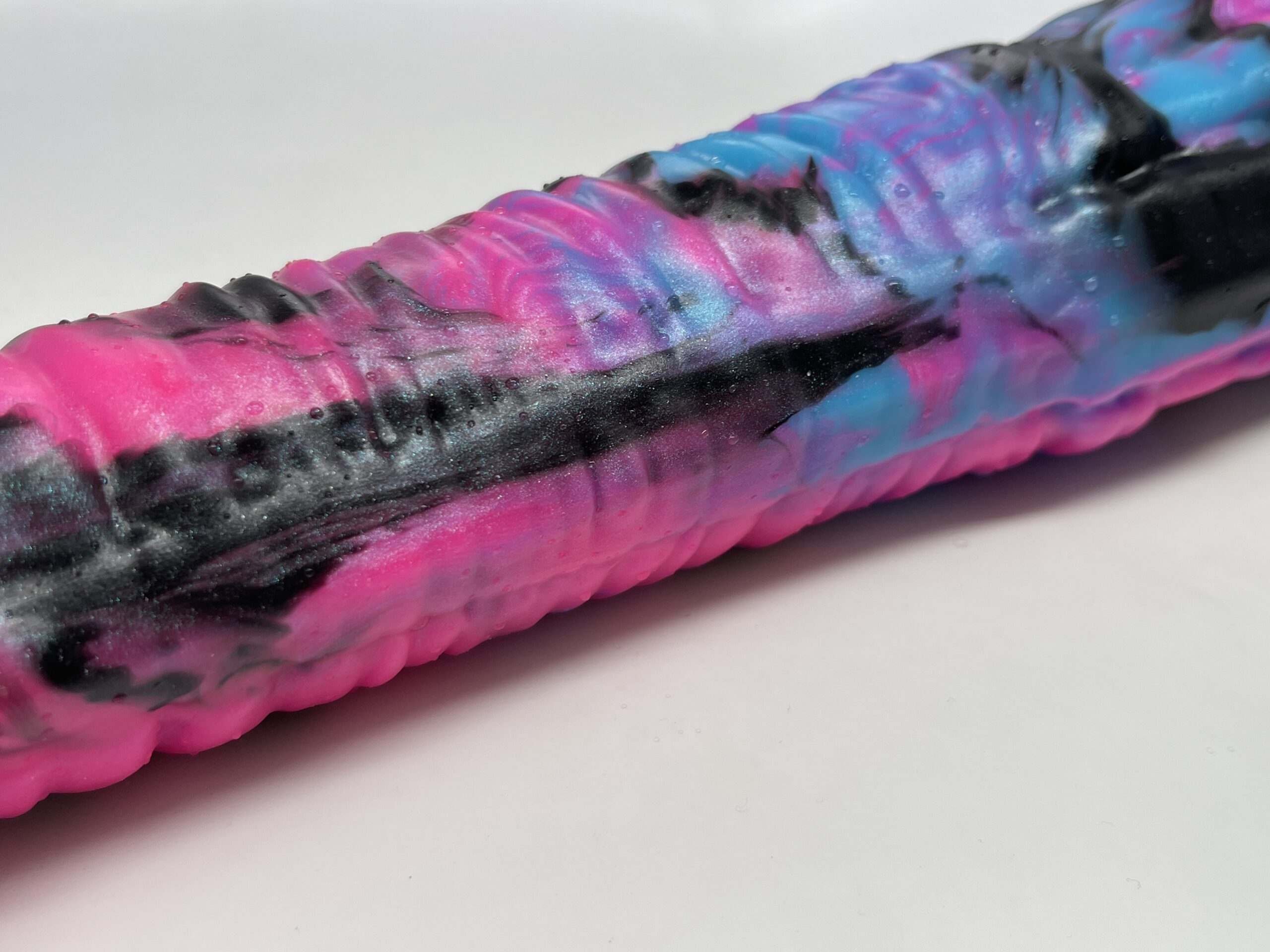 Horse Amur 14 inch 00-40 shore soft firmness with CUMTUBE color PINK-BLUE-ZEBRA - Image 9