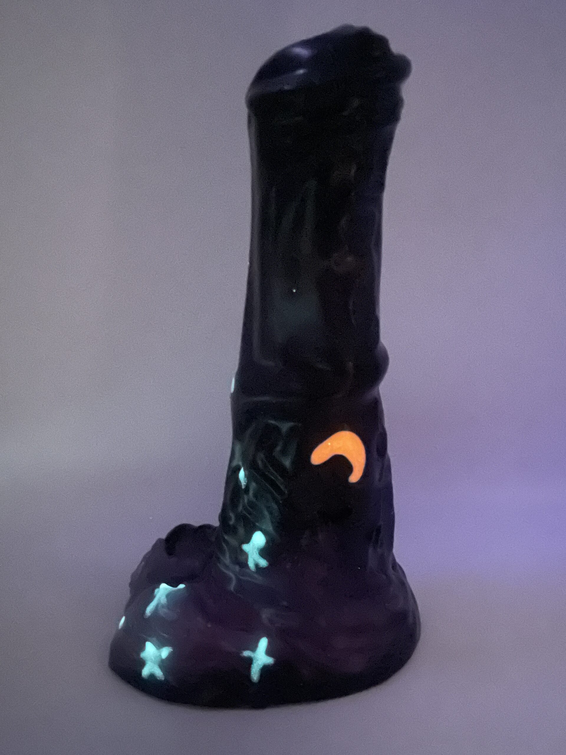Pegasus Harvey 7 inch NEAR CLEAR 00-31 shore soft firmness color SPOOKY-MIDNIGHT with GLOW - Image 9